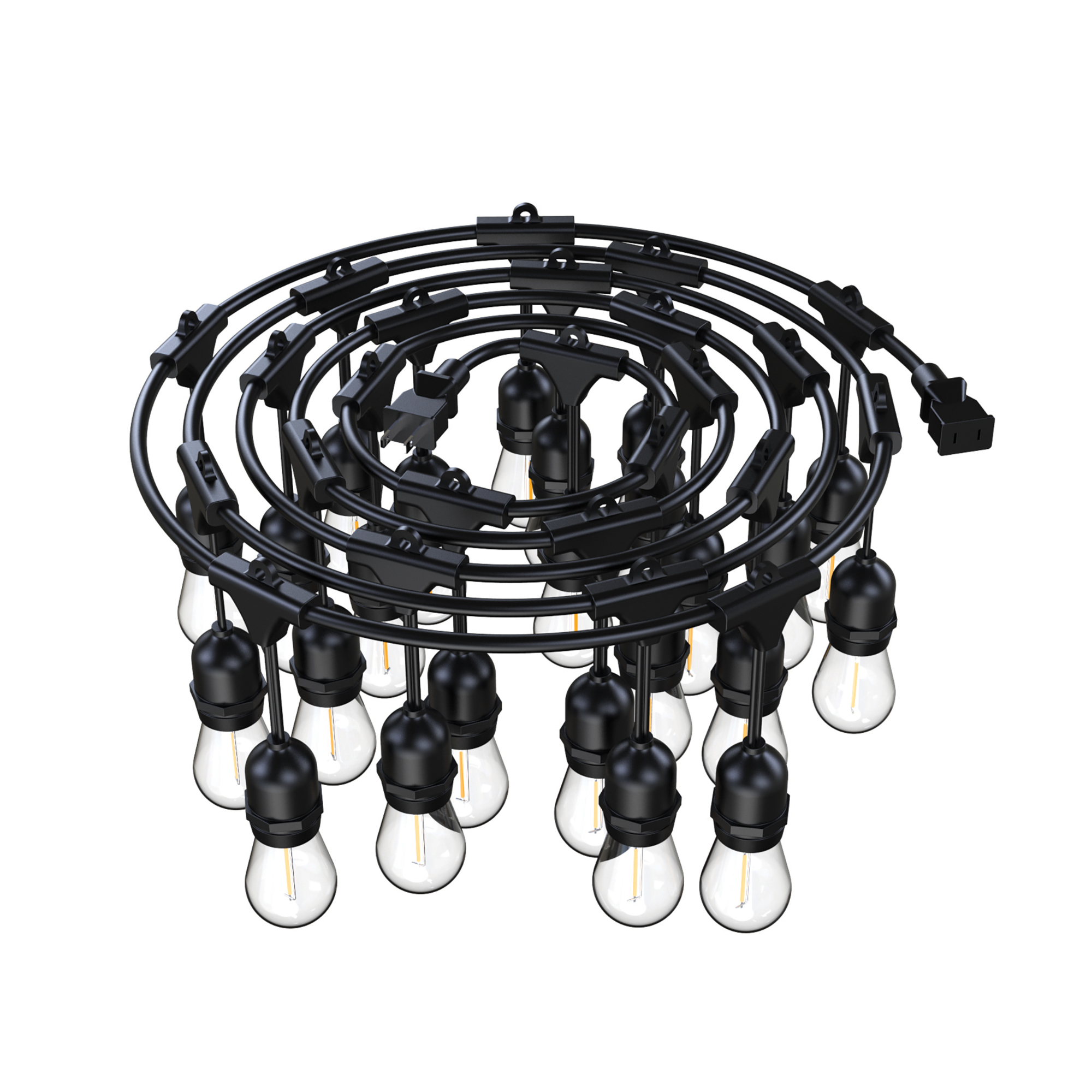 Pinegreen Lighting Café String Light — 48ft., 24 LED Bulbs, Water-Resistant, Model# CL-SLWW48